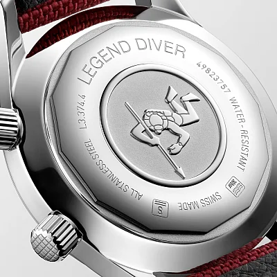 Longines Legend Diver Watch 36 Red Dial L3.374.4.40.2