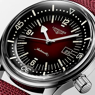 Longines Legend Diver Watch 36 Red Dial L3.374.4.40.2