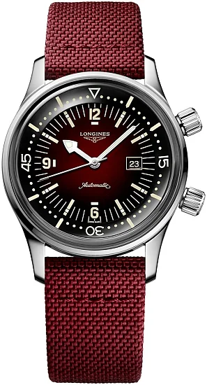 Longines Legend Diver Watch 36 Red Dial L33744402