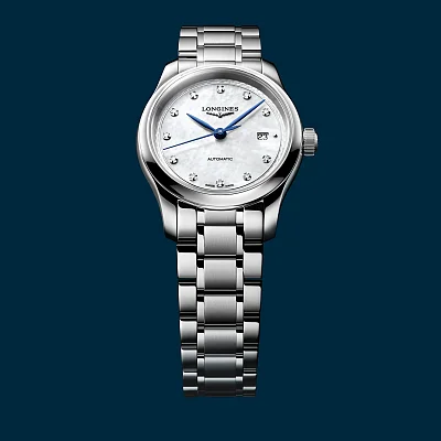 Longines Master Collection Automatic 30mm White Pearl Diamonds L2.449.4.87.6