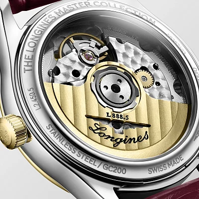 Longines Master Collection Automatic White Pearl Diamonds 34mm Gold Caps 18k L2.450.5.87.2