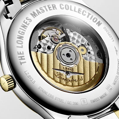 Longines Master Collection Diamonds 18k Gold Bezel and Caps L2.893.5.97.7