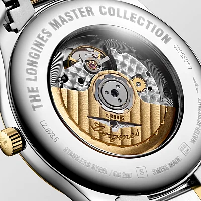 Longines Master Collection Diamonds 18k Gold Bezel and Caps L2.893.5.37.7