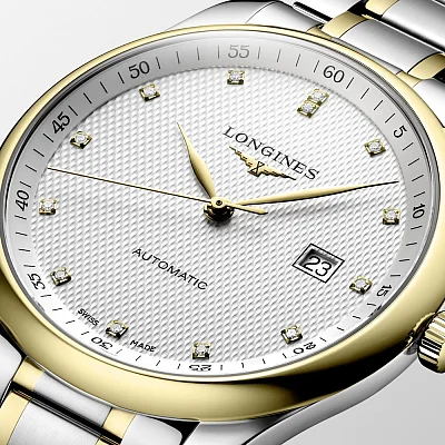 Longines Master Collection Diamonds 18k Gold Bezel and Caps L2.893.5.97.7