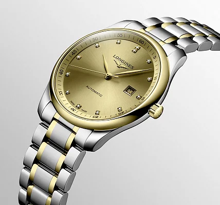 Longines Master Collection Diamonds 18k Gold Bezel and Caps L2.893.5.37.7
