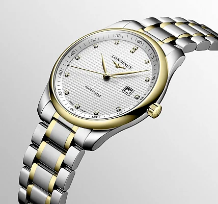 Longines Master Collection Diamonds 18k Gold Bezel and Caps L2.893.5.97.7
