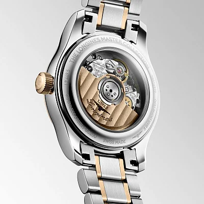 Longines Master Collection Lady 30mm 18k Gold Bezel and Caps Diamonds L2.449.5.89.7