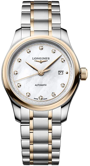 Longines Master Collection Lady 30mm 18k Gold Bezel and Caps Diamonds L24495897