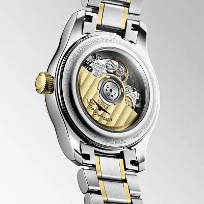 Longines Master Collection Lady 30mm 18k Gold Bezel and Caps Diamonds L2.449.5.87.7