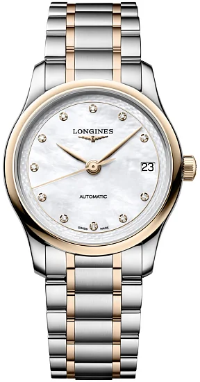 Longines Master Collection Lady 34mm 18k Gold Bezel and Caps Diamonds L24505897