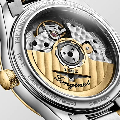 Longines Master Collection Lady 34mm 18k Gold Bezel and Caps Diamonds L2.450.5.87.7