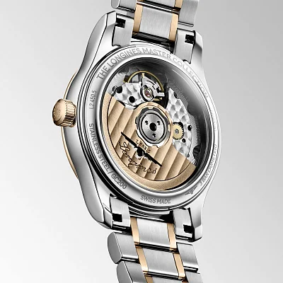 Longines Master Collection Lady 34mm 18k Gold Bezel and Caps Diamonds L2.450.5.89.7