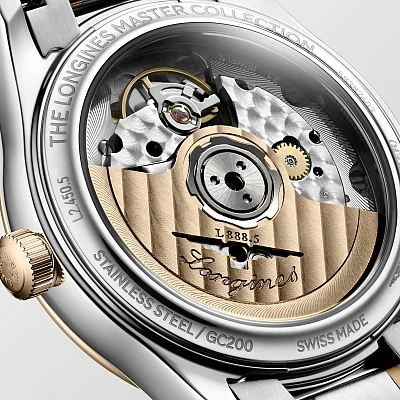 Longines Master Collection Lady 34mm 18k Gold Bezel and Caps Diamonds L2.450.5.89.7