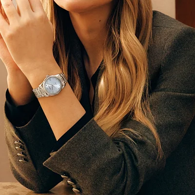 Longines Master Collection Lady 34mm Ice Blue Dial Diamonds L2.450.4.97.6