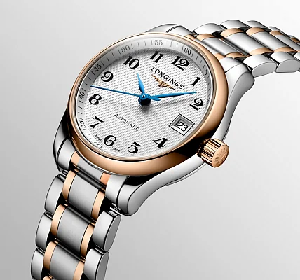 Longines Master Collection Lady 18k Gold Bezel and Caps L2.128.5.79.7