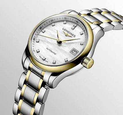 Longines Master Collection Lady Diamonds 18k Gold Bezel and Caps L2.128.5.87.7