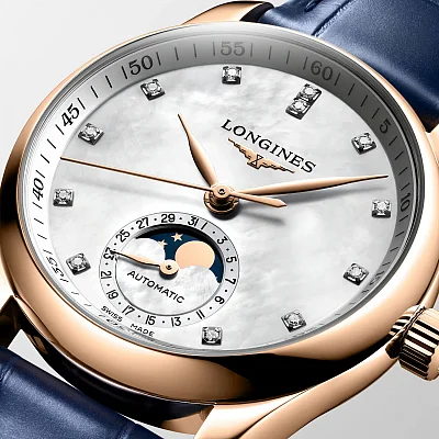 Longines Master Collection Lady Moonphase Diamonds 18k Gold L2.409.8.87.2