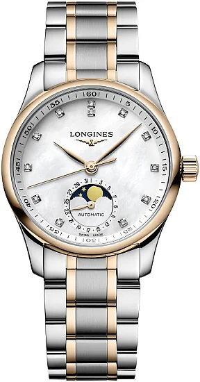 Longines Master Collection Lady Moonphase Diamonds 18k Gold Caps L24095897