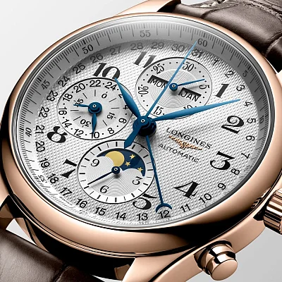 Longines Master Collection Moonphase Chrono 18k Gold L2.773.8.78.3