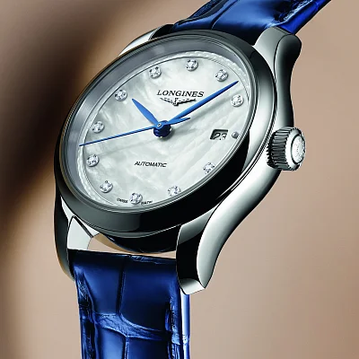 Longines Master Collection Lady 30mm White Pearl Dial Diamonds L2.449.4.87.2