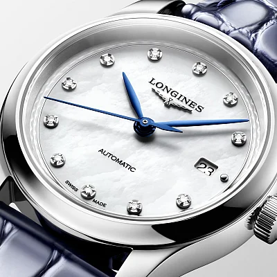 Longines Master Collection White Pearl Automatic 30mm Diamonds L2.449.4.87.2