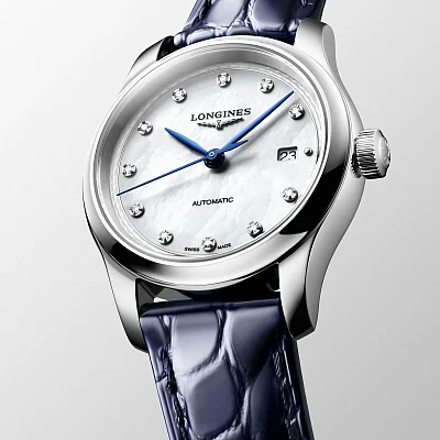 Longines Master Collection White Pearl Automatic 30mm Diamonds L2.449.4.87.2