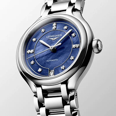 Longines PrimaLuna Automatic Diamonds Blue Dial L8.124.4.97.6