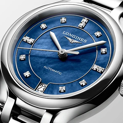 Longines PrimaLuna Automatic Diamonds Blue Dial L8.124.4.97.6