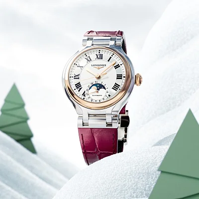 Longines PrimaLuna Automatic Moonphase 18k Gold Caps L8.126.5.71.2