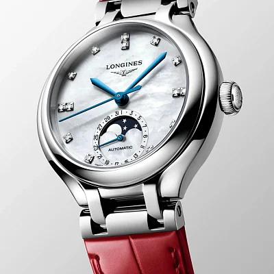 Longines PrimaLuna Automatic Moonphase Diamonds L8.126.4.87.2