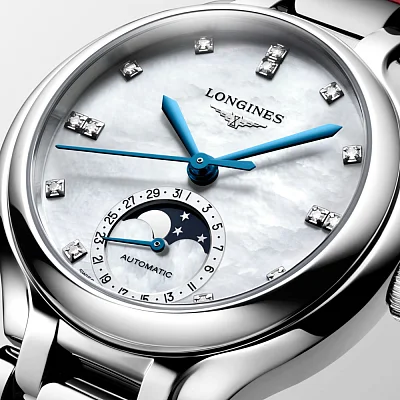 Longines PrimaLuna Automatic Moonphase Diamonds L8.126.4.87.2