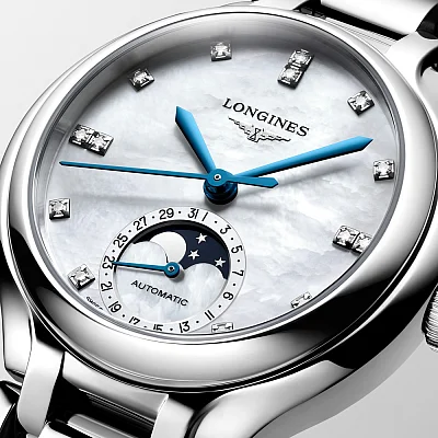 Longines PrimaLuna Automatic Moonphase Diamonds L8.126.4.87.6