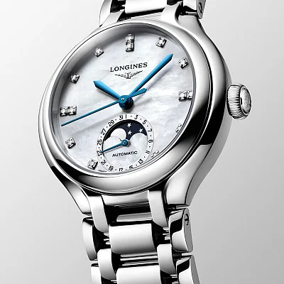 Longines PrimaLuna Automatic Moonphase Diamonds L8.126.4.87.6