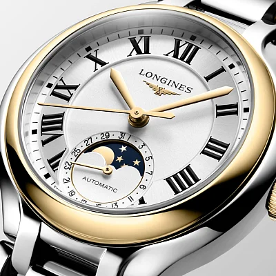 Longines PrimaLuna Automatic Moonphase 18k Gold Caps L8.126.5.79.7