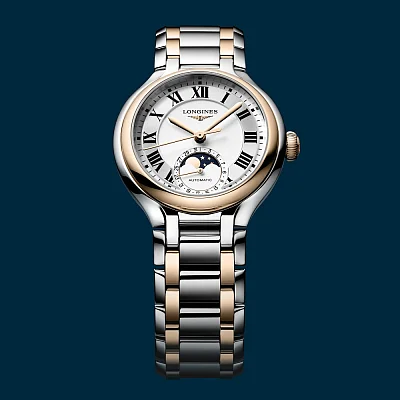 Longines PrimaLuna Automatic Moonphase 18k Gold Caps L8.126.5.71.7