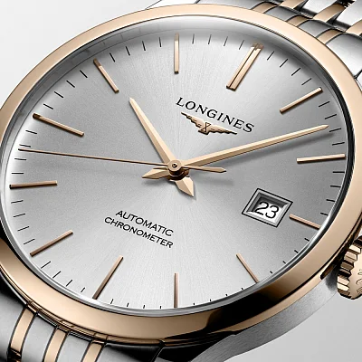Longines Record COSC Chronometer 18k Gold Caps L2.821.5.72.7