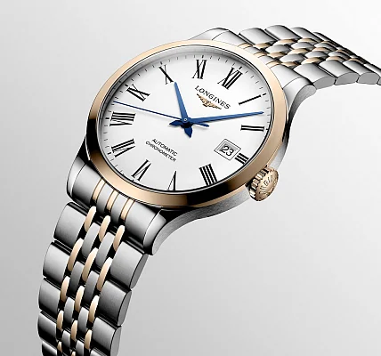 Longines Record COSC Chronometer 18k Gold Caps L2.820.5.11.7