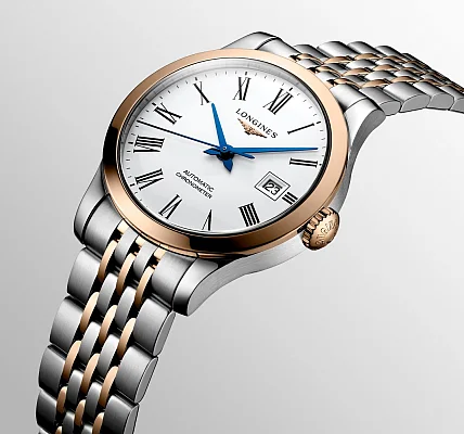 Longines Record Lady COSC Chronometer 18k Gold Caps L2.321.5.11.7