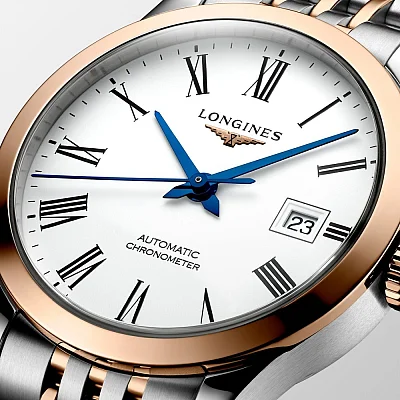 Longines Record Lady COSC Chronometer 18k Gold Caps L2.321.5.11.7