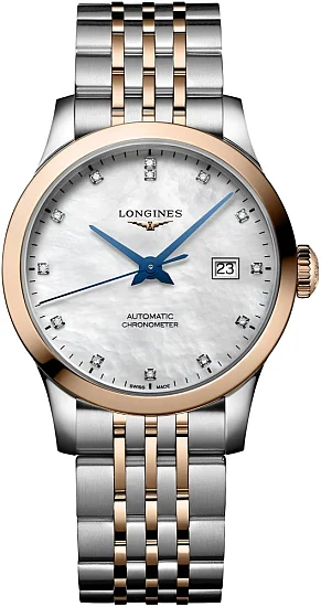 Longines Record Lady COSC Chronometer Diamonds 18k Gold Caps L23215877
