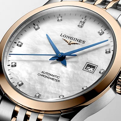 Longines Record Lady COSC Chronometer Diamonds 18k Gold Caps L2.321.5.87.7