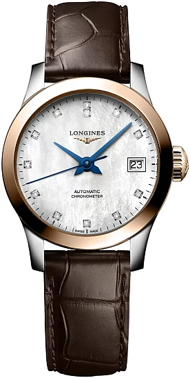 Longines Record Lady COSC Chronometer Diamonds 18k Gold Caps L23205872