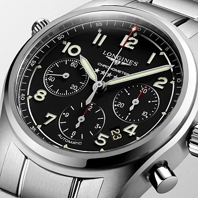 Longines Spirit COSC Chronometer Column-Wheel Chronograph L3.820.4.53.6