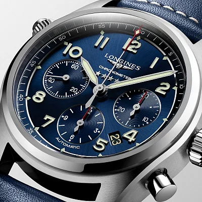 Longines Spirit COSC Chronometer Column-Wheel Chronograph Strap XL L3.820.4.93.3