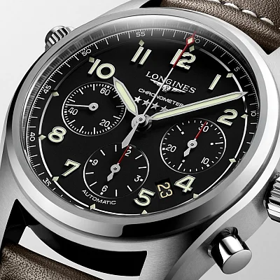 Longines Spirit COSC Chronometer Column-Wheel Chronograph Strap XL L3.820.4.53.3