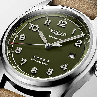 Longines Spirit COSC Chronometer Green L3.810.4.03.2