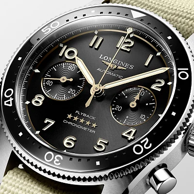 Longines Spirit Flyback Chronograph COSC Chronometer NATO L3.821.4.53.9