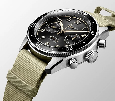 Longines Spirit Flyback Chronograph COSC Chronometer NATO L3.821.4.53.9