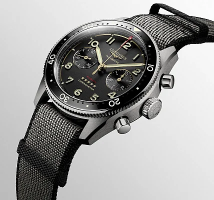Longines Spirit Flyback Chronograph COSC Chronometer Titanium NATO L3.821.1.53.2