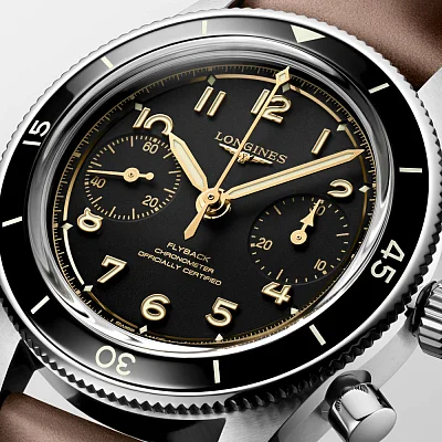 Longines Spirit Pilot Flyback Column-Wheel Chronograph COSC Chronometer 39.5mm L3.721.4.53.2